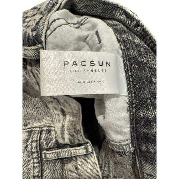 Pacsun Women’s Jeans Size 24 High Rise Straight Acid Wash Gray Denim 100% Cotton - Picture 6 of 8